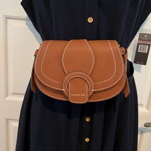 Rachel Zoe Edessi-200 Crossbody & Belt Bag OS Faux Leather Convertible Brown NWT